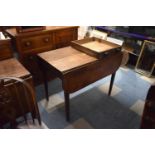 A 19th Century Oak Drop Leaf Table with Unrelated Drawer, 92cms Long