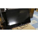 A Wall Mounting LH 36" Flat Screen TV (Repaired Set) with Remote