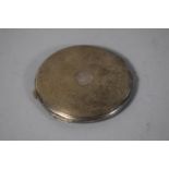A Circular Silver Powder Compact with Engine Turned Decoration, B'Ham 1913, 6cms Diameter