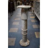 A Reconstituted Marble Column Pedestal, 92cms High