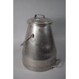 An Aluminium Milk Churn, 43cms High