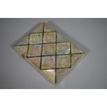 A 19th Century Mother of Pearl & Abalone Card Case with Geometric Diamond Decoration, 10.5cms