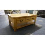 A Modern Rectangular Coffee Table with Three Drawers Either Side, 120 x 67cms