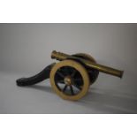 A Bronze and Metal Study of a Field Cannon