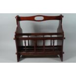 A Modern Mahogany Magazine Rack, 43cms Wide