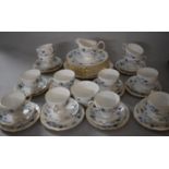 A Colclough Tea Set Comprising Ten Trios, Two Extra Cups and Side Plates, Plates, Cake Plates, Etc.