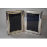 A Silver Mounted Double Photo Frame Sheffield 1998, 35.5cms Wide