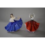 Two Royal Doulton Ladies Designed by Peggy Davies "Karen" HN3270 and "Elaine" 3214