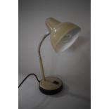 A Vintage Mushroom Enamel BHS Adjustable Lamp, 42cms High Max