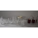 A Collection of Good Quality Glassware to Include Cut Glass Jugs, Oil, Ice Bucket, Scent Bottles,