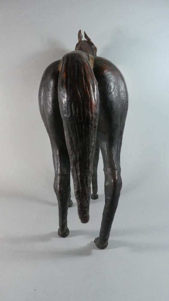 A Large Leather Work Study of a Saddled Horse, 61cms High - Image 5 of 7