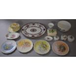 A Collection of Ceramics to Include Four Royal Albert Shakespeare's Flowers, Royal Crown Derby