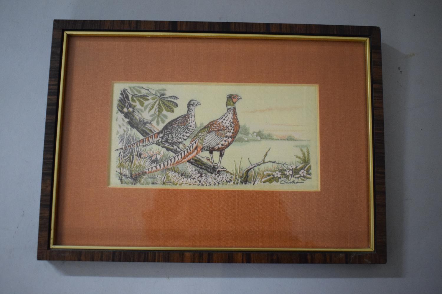 A Pair of Cash's Silks - Collector Series Birds, Pheasants - Image 4 of 5