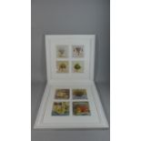 A Pair of French White Framed Prints, Each 50cms Square