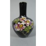 A Miniature Bretby Cloisonne Style Vase, 9cms High