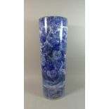 A Modern Oriental Blue and White Ceramic Stick Stand, 61cms High