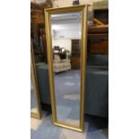 A Gilt Framed Dressing Mirror, 130 x 40cms