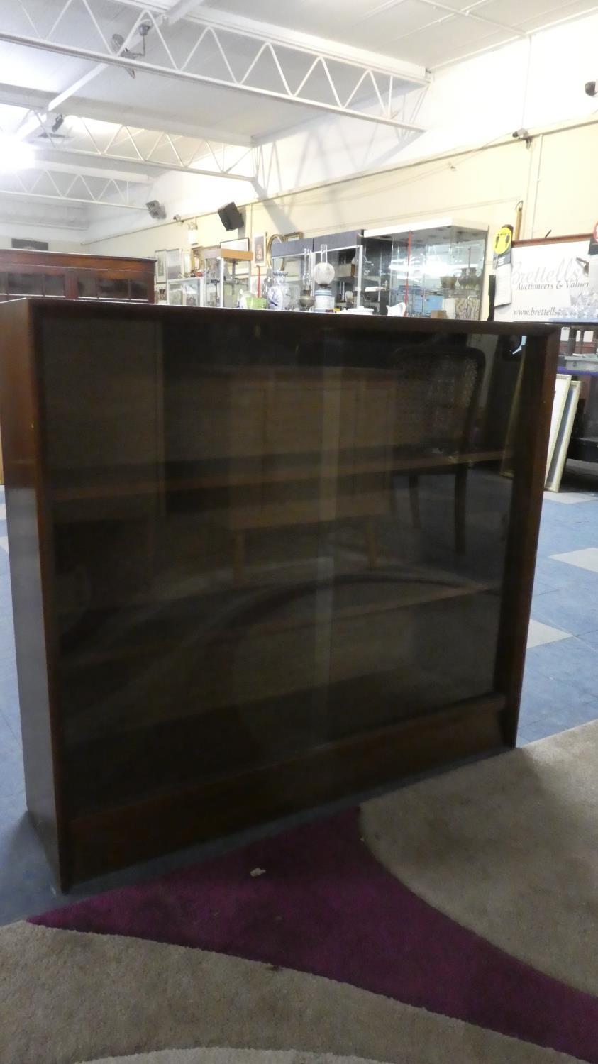 A Mid 20th Century Glazed Bookcase in Mahogany, 91cms Wide