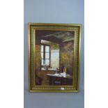 A French Gilt Framed Oil on Card, Still Life Interior Signed E. Bosque '84, 30 x 44cms