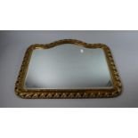 A Mid 20th Century Gilt Framed Wall Mirror with Pierced Frame, 64cms Wide