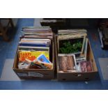 Two Boxes of Records and CD to Include Mainly Easy Listening together with 45rpm Singles Including