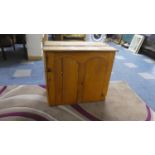 A Stripped Pine Side Cabinet with Shelved Interior for Restoration, 85cms Wide