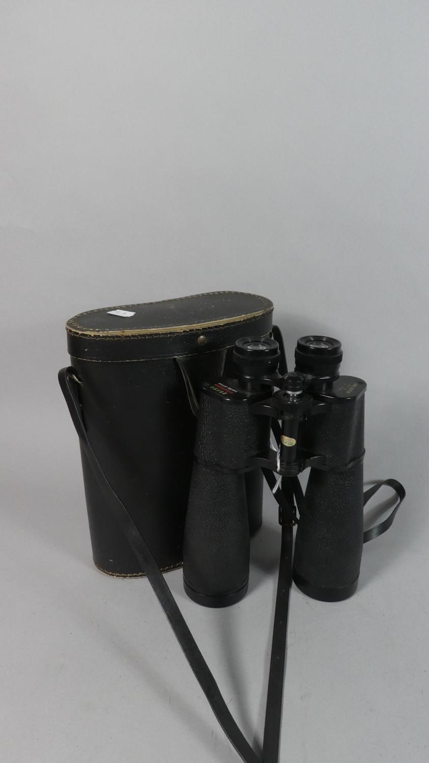 A Pair of Cased Carl Veitch Mk II, 25 x 50 Binoculars