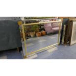 A Modern Rectangular Wall Mirror with Mirrored Frame, 105 x 74cms