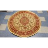 A Circular Barclay 'Medallion Keshan' Rug, 160cms Diameter