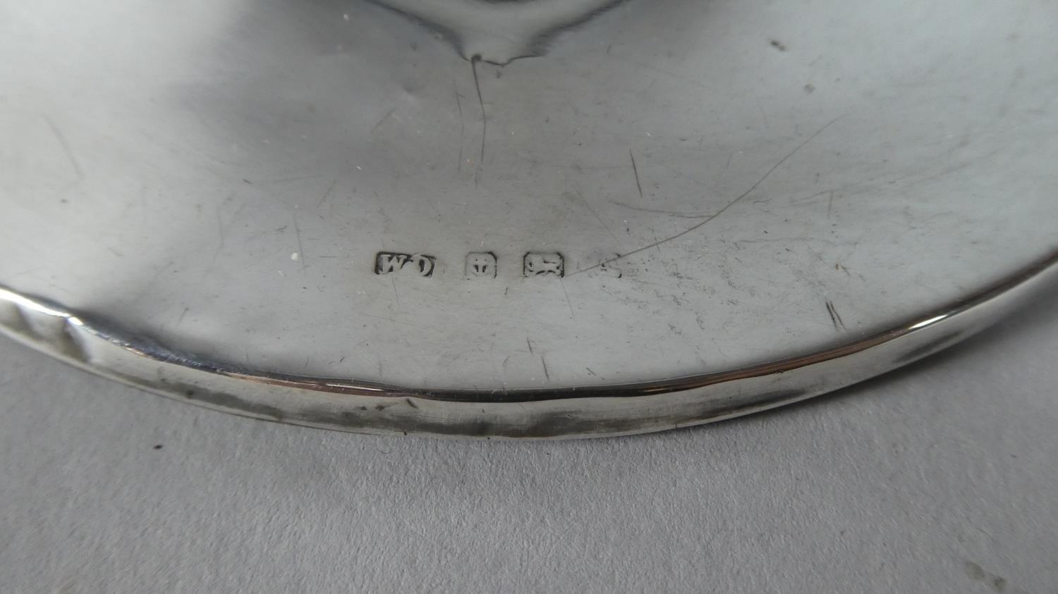 A Silver Capstan Inkwell, William Davenport B'ham 1925, 12.5cms Diameter (No Liner) - Image 3 of 3