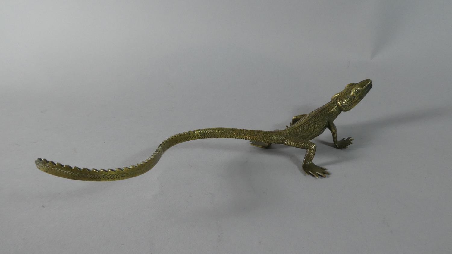 An Indian Bronze Study of a Lizard, 26cms Long - Image 3 of 3