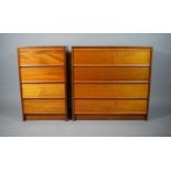 Two Vintage Four Drawer Chests, 76 x 45cms Wide