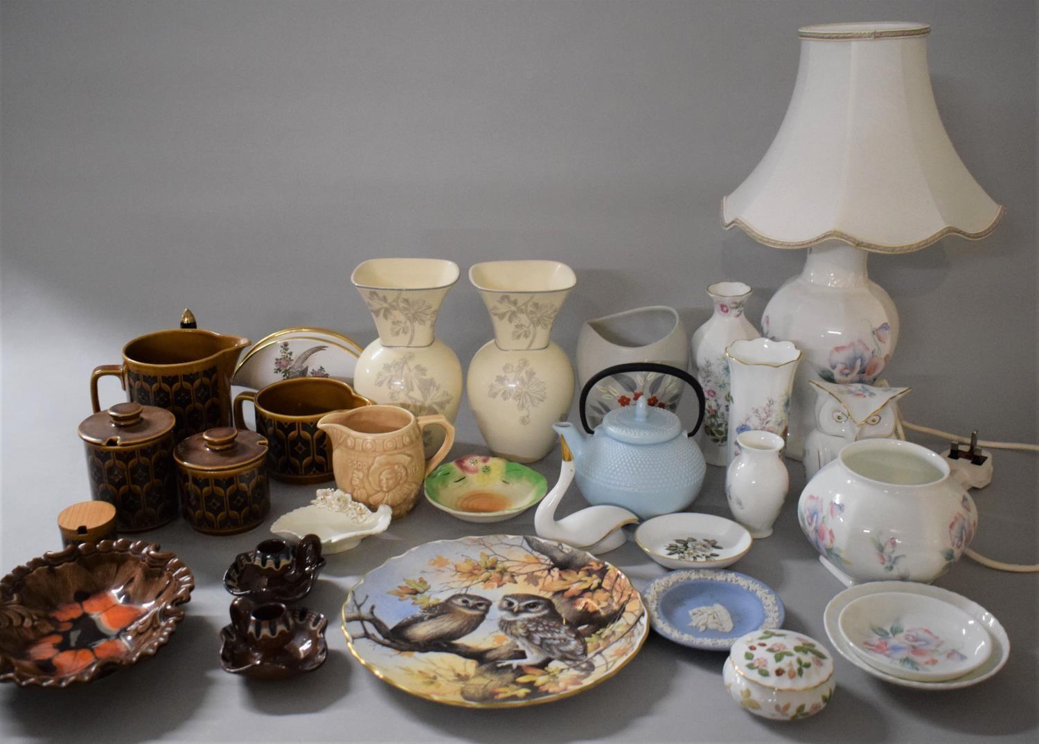 A Collection of Ceramics to Include Hornsea Heirloom, Wedgwood Interiors Vases, Aynsley