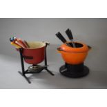 Two Retro Fondue Sets