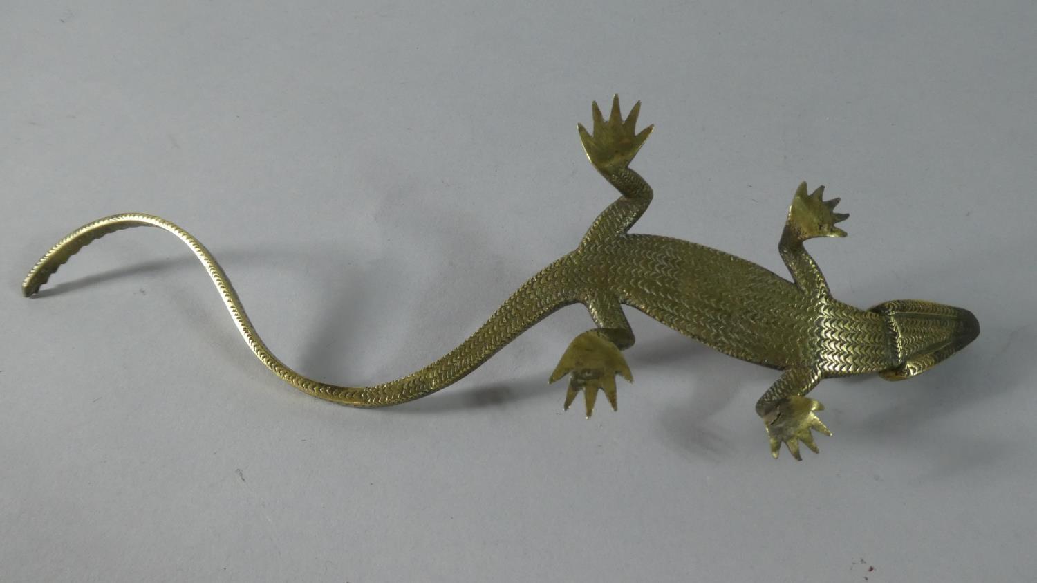 An Indian Bronze Study of a Lizard, 26cms Long - Image 2 of 3
