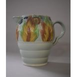 A Large Clarice Cliff Celtic Leaf and Berry Design Jug, 41A, 19cms