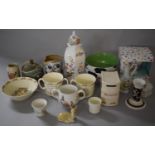 A Collection of Ceramics to Feature Two Limoges Pillivuyt Grand Prix Gilt Bordered Floral Pattern