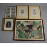 A Box Containing Four Prints and a Photo
