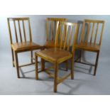 A Set of Four Mid 20th Century Kitchen Dining Chairs