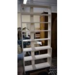 A White Painted Seven Shelf Open Bookcase, 92cms Wide