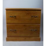 A Modern Two Drawer Double Width Filing Cabinet, 75cms Wide