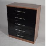 A Modern Five Drawer Bedroom Chest, 75cms Wide
