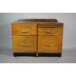 A Mid 20th Century Galleried Oak Chest of Four Drawers with Slide, 87.5cms Wide