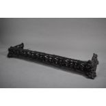 A Cast Iron Pierced Fire Kerb Decorated with Cherries, 120cms Wide