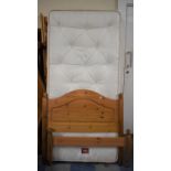 A Modern Pine Framed Single Bed with Airsprung Mattress