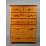 A Modern Bedroom Chest of Two Short and Four Long Drawers, 75cms Wide