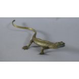 An Indian Bronze Study of a Lizard, 26cms Long