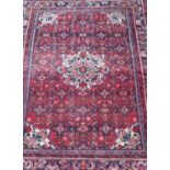 A Persian Hand-Made Malayer Rug, 204 x 153cms