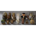 A Collection of Ceramic and Stoneware Owl Ornaments to Include Franklin Porcelain, Kowa Porcelain,