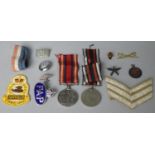 A Collection of Miliaria to Include Replica India 1857-8 Medal, Military and Enamel Badges Etc.